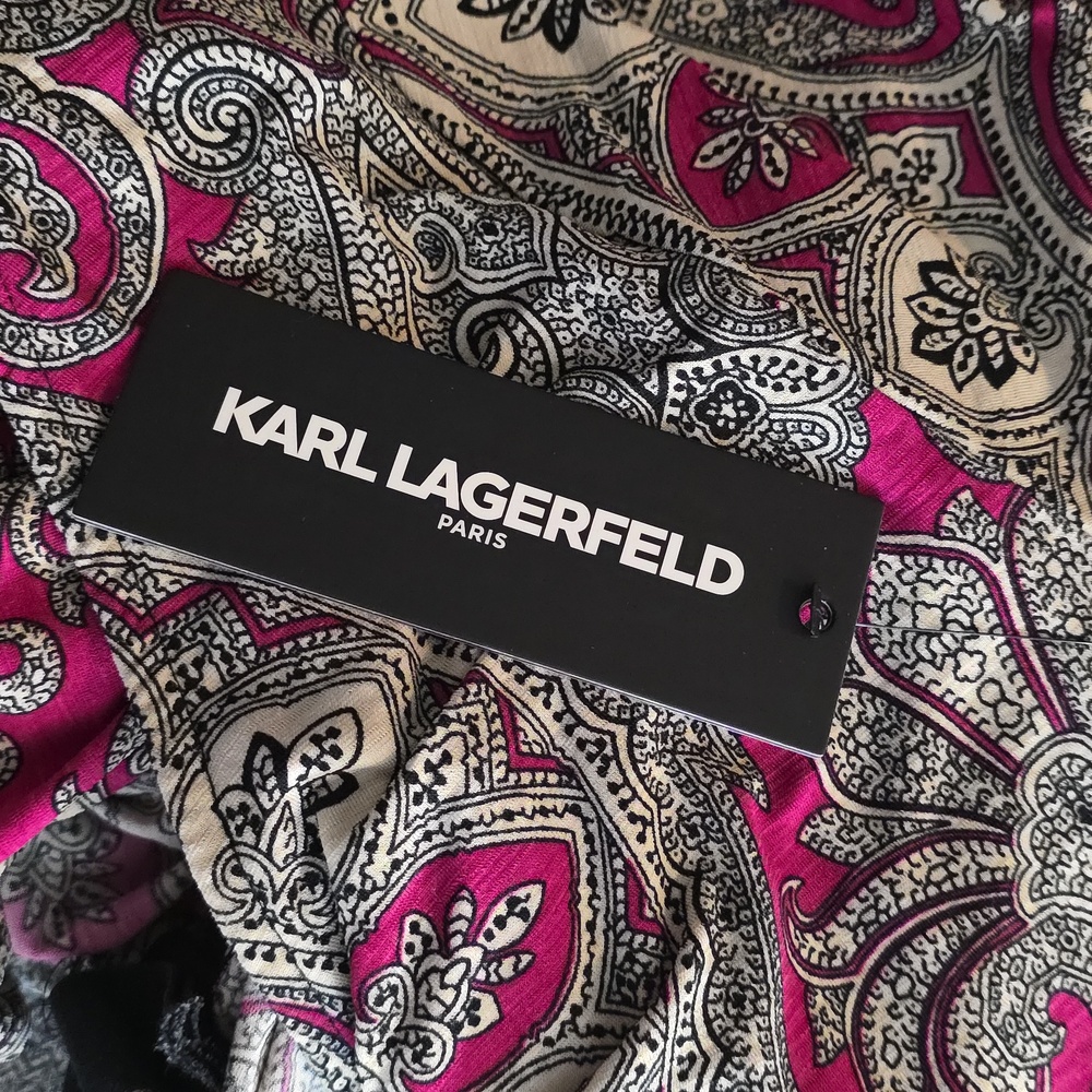 Karl Lagerfeld Paisley Dress, Rare,  Hard To Find! - Picture 15 of 16